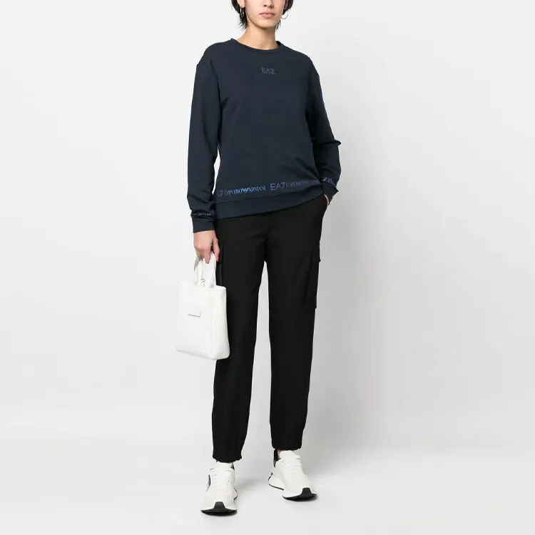 EMPORIO ARMANI EA7 SS23 Sweatshirt Women's Navy Blue-1