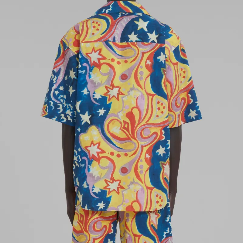 MARNI X No Vacancy Inn Poplin Bowling Shirt-2