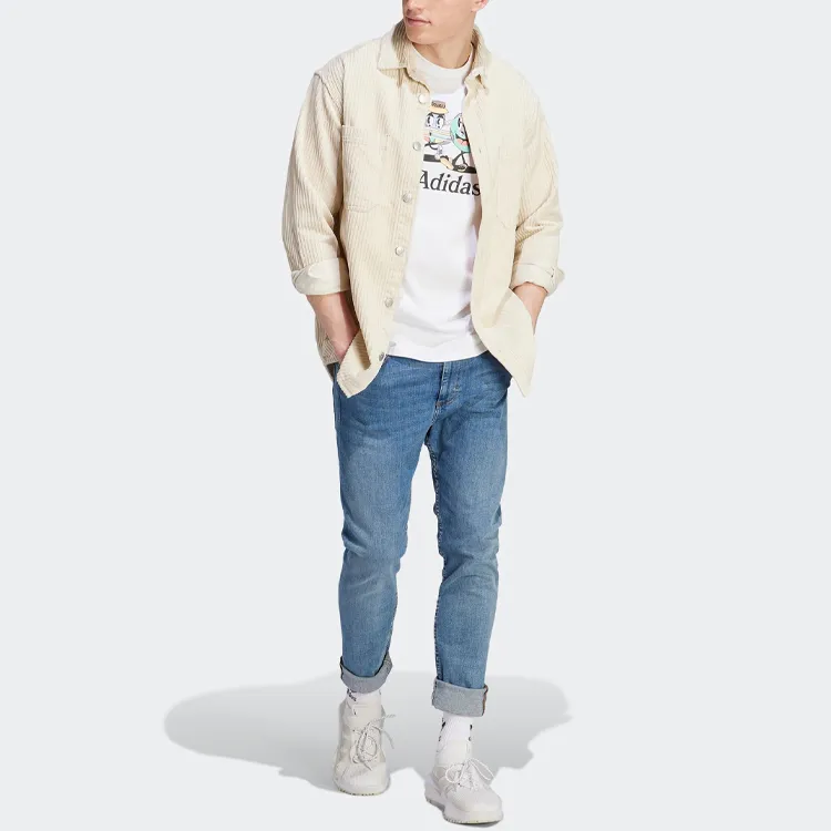 adidas originals Men White Enjoy Summer Graphic Tee-3