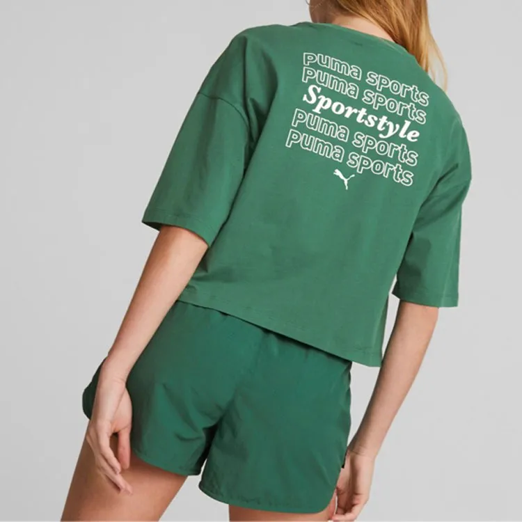 PUMA T-Shirts Women's Dark Green-3