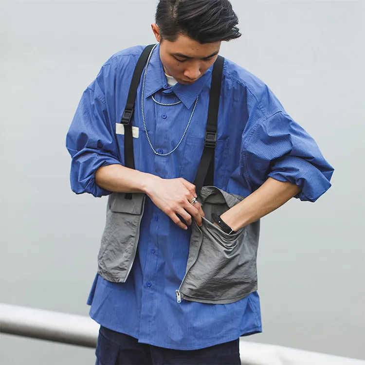 ROARINGWILD Vests Unisex Gray-4