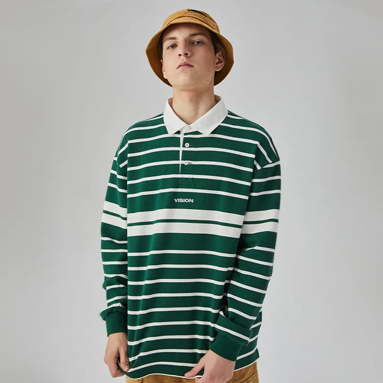 Vision Street Wear Long Sleeved Polo Shirt Unisex Jasper-4
