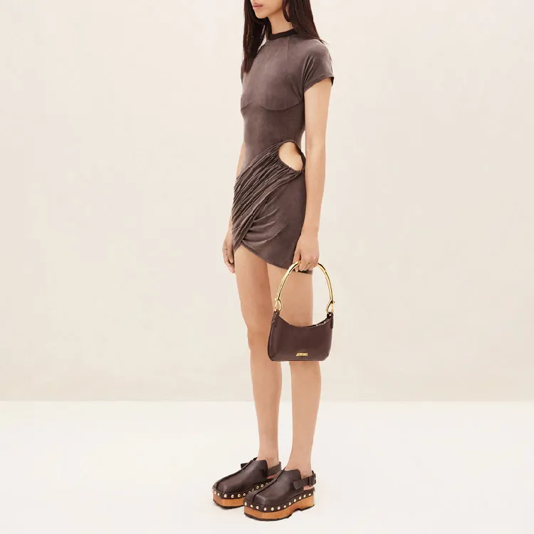 Jacquemus La Robe Espelho Court 'Brown'-3