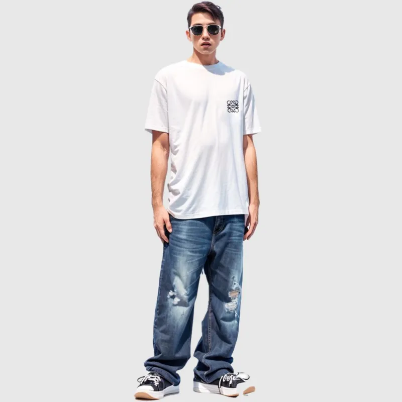 LOEWE Anagram Cotton T shirt-2