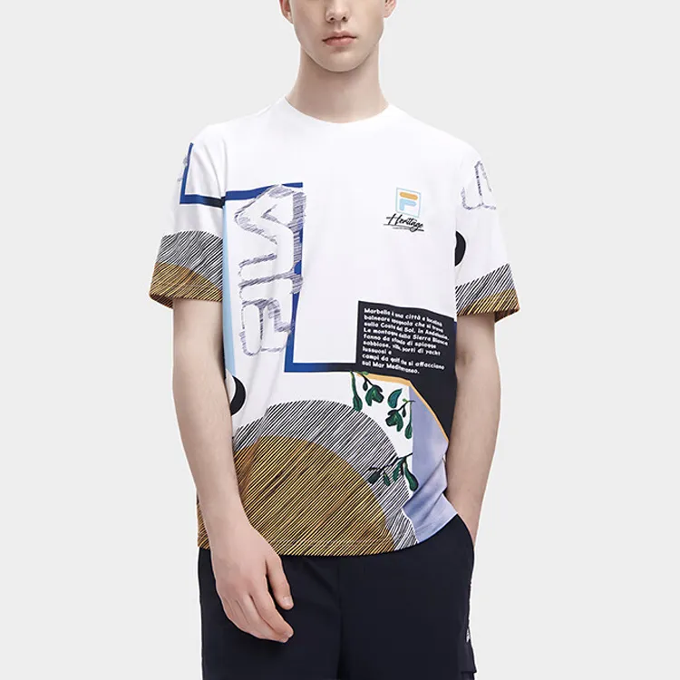 FILA Set-in Sleeve T-Shirt Men's Multicolor-1