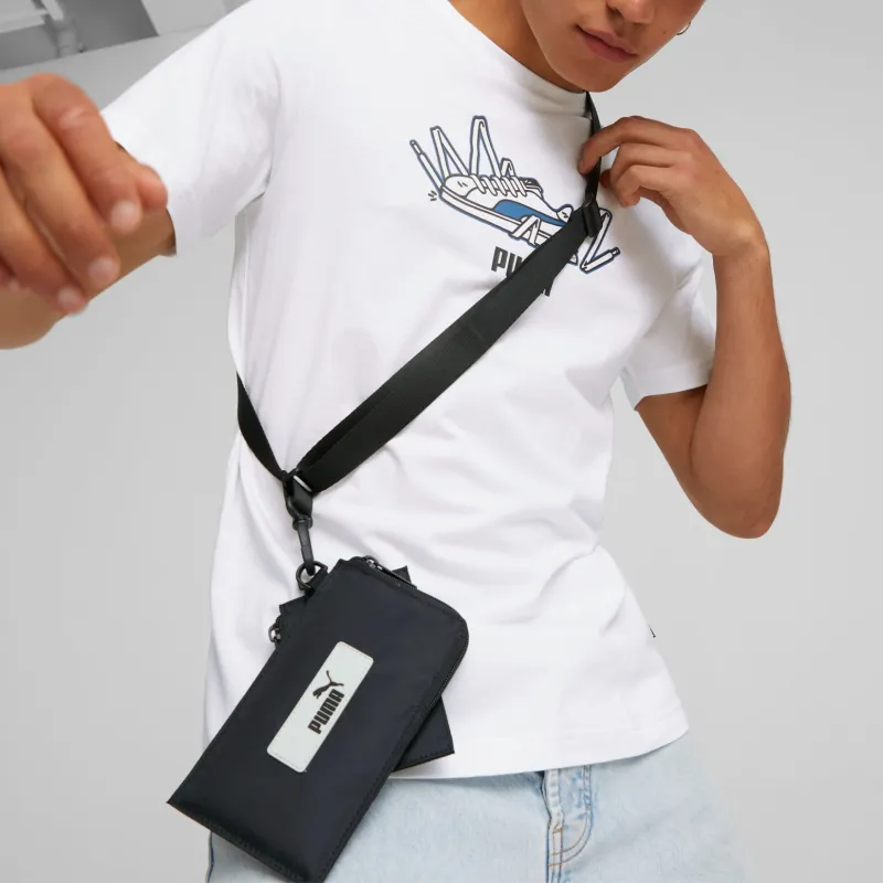 PUMA Fabric Crossbody Bag, Shoulder Bag Mini Women's Black-3