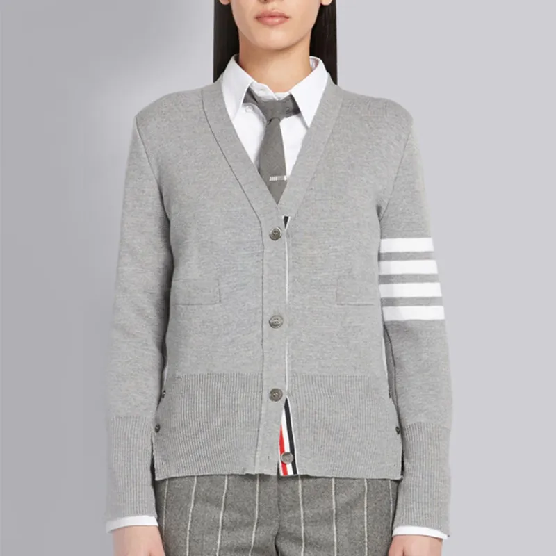 THOM BROWNE 4 Bar Milano Stitch Buttoned Cardigan-2