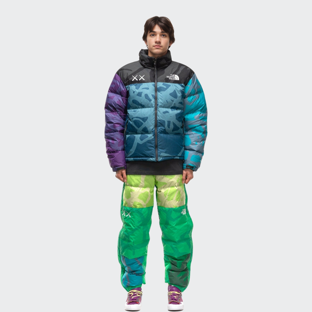 THE NORTH FACE × SNS NUPTSE BLUETIEDYE L メンズ 