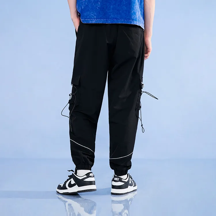 LAMLICKA Jogger Moderate Casual Pants Unisex Black-2