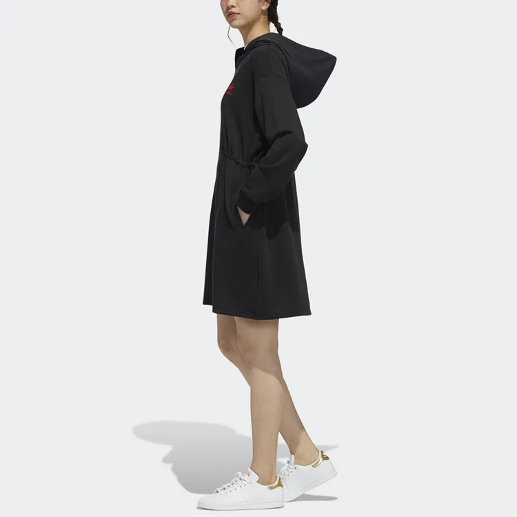 Adidas Originals Long Sleeved Dresses Women's Black-4