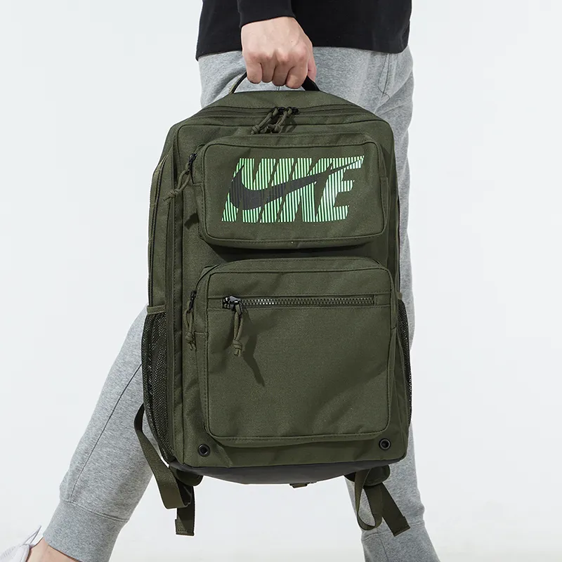 Nike Fabric Backpack Regular Unisex Green-4