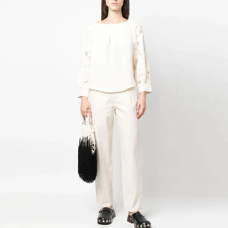 See By Chloe Floral Embroidered sleeve Blouse-2