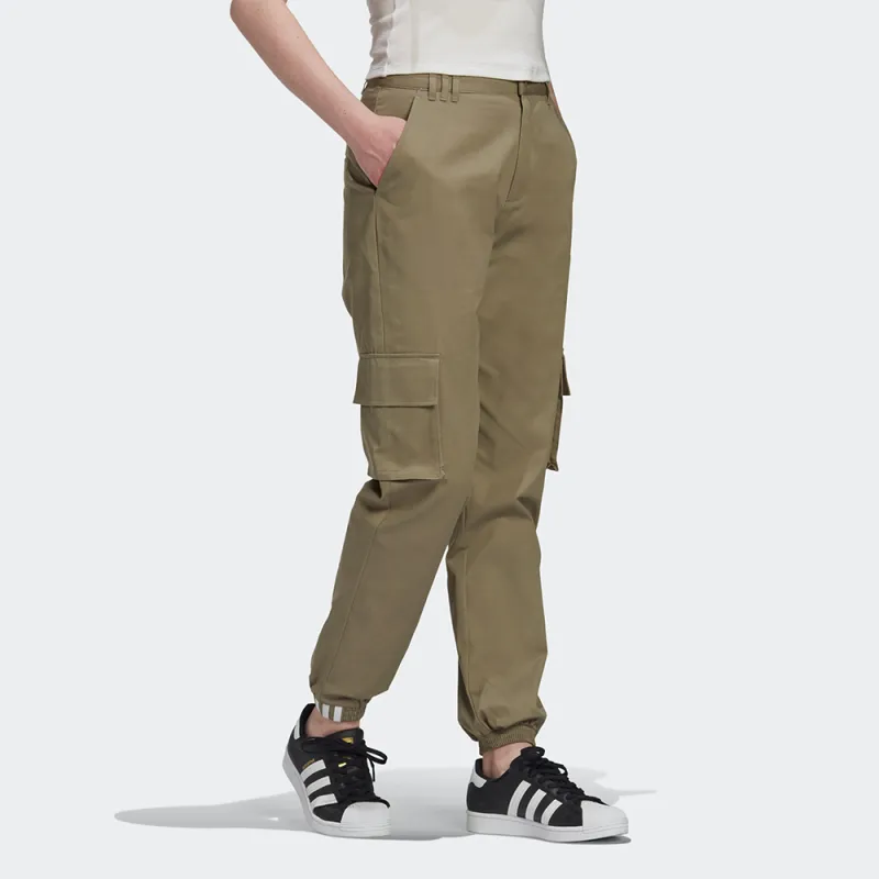 Adidas Originals Cargo Pants Women's Dark Khaki-4