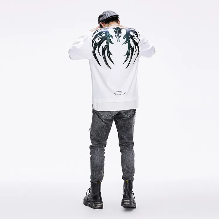 Boy London FW21 Straight Long Sleeved T Shirt Unisex White-5