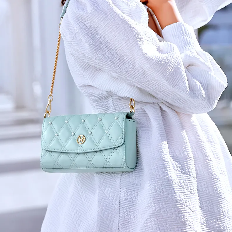 VICTORIA·HYDE Sheepskin Crossbody Bag, Shoulder Bag Women's Mint Green-4