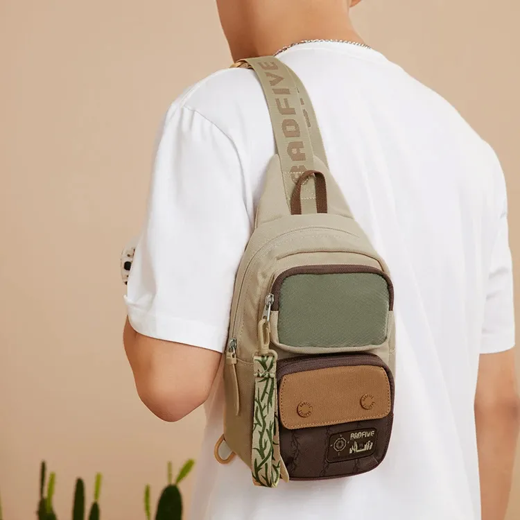 LiNing Badfive Polyamide Sling Bag Regular Unisex Khaki-5