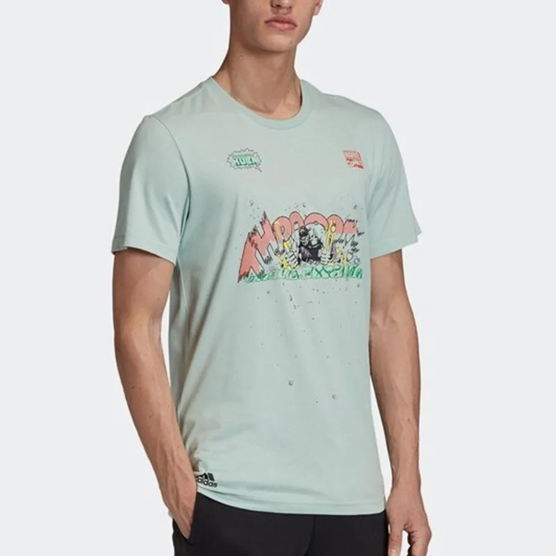 Adidas Marvel Collaboration T Shirt Men's Light Green-2