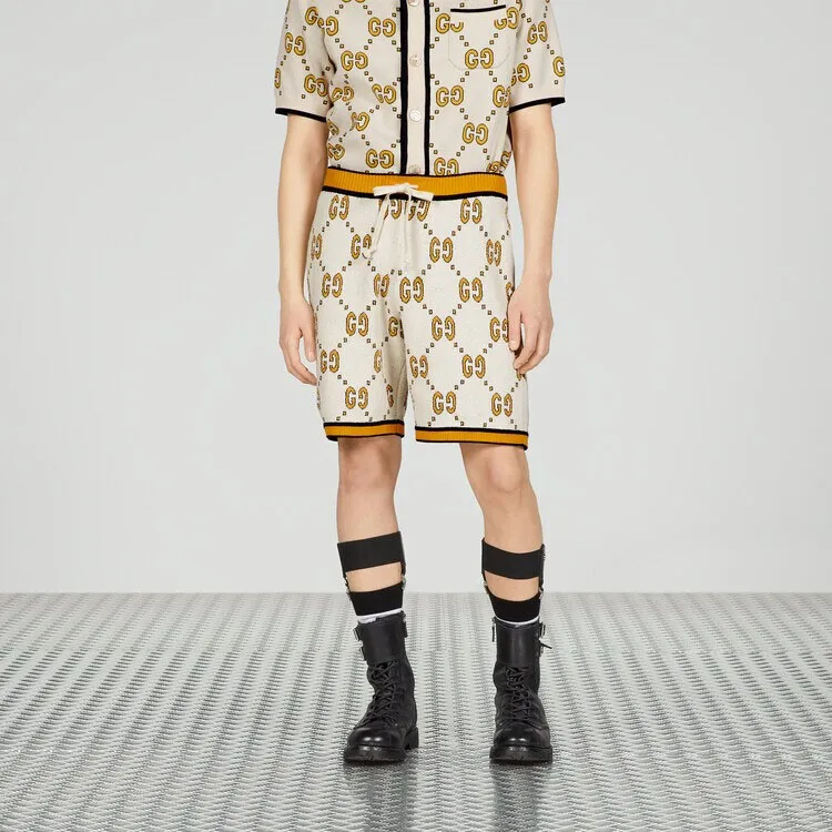 GUCCI Casual Shorts Men Yellow-2
