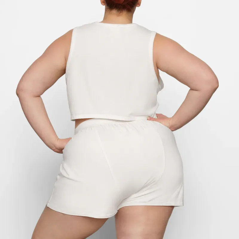 SKIMS Boyfriend Loose Boxer Casual Shorts Women's Marble/White-1