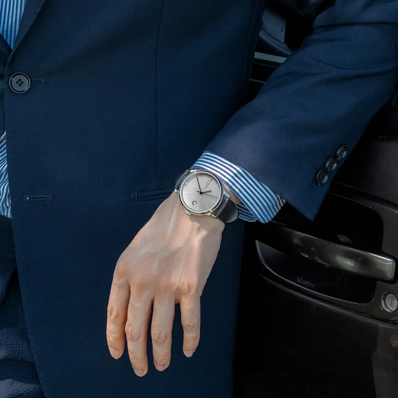 Sea Gull Artist Automatic Mechanical Movement Genuine Leather Strap Watch Men's Watches Gray Dial-7