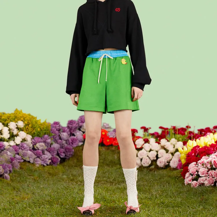 GUCCI Chinese New Year Casual Shorts Women's Green-3