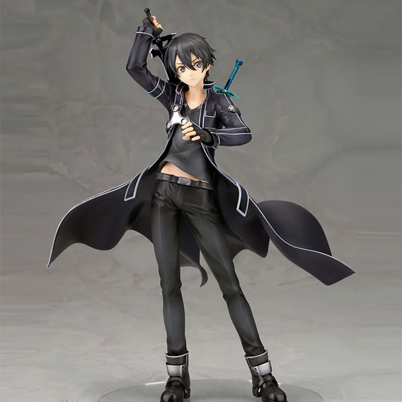 ALTER Pauline/Pauline Kurobe Sword Art Online Kirigaya Kazuto Kirito With Base 26cm Scale Figures-3