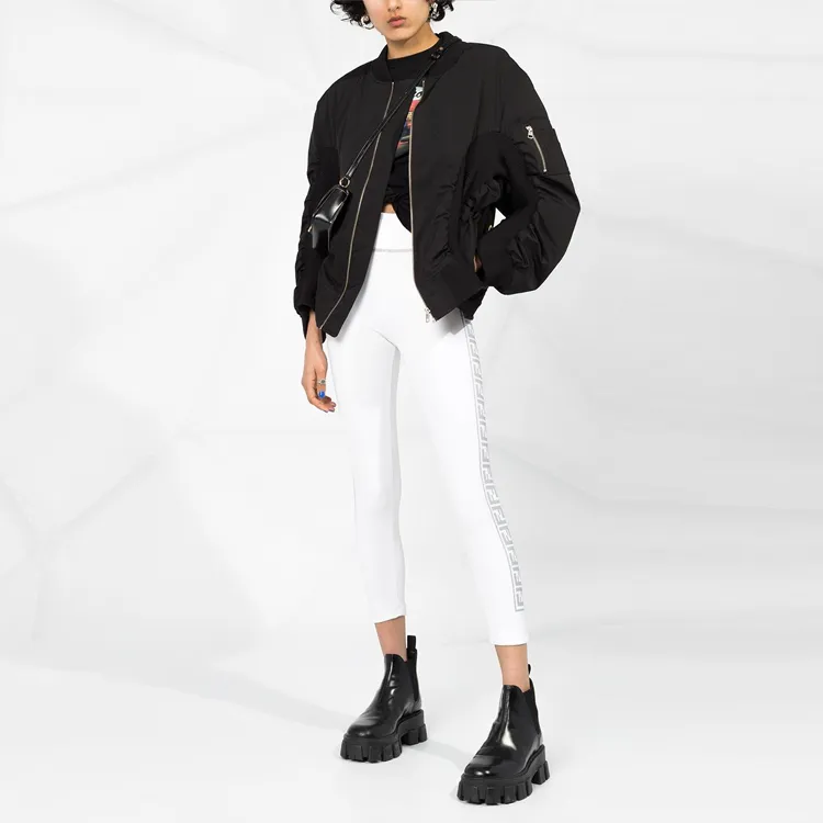 FENDI FENDIrama Fitness Leggings 'White/Silver'-4