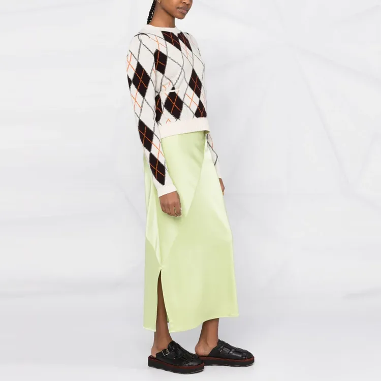 GANNI FW21 Fitted Sweater Women's White-2
