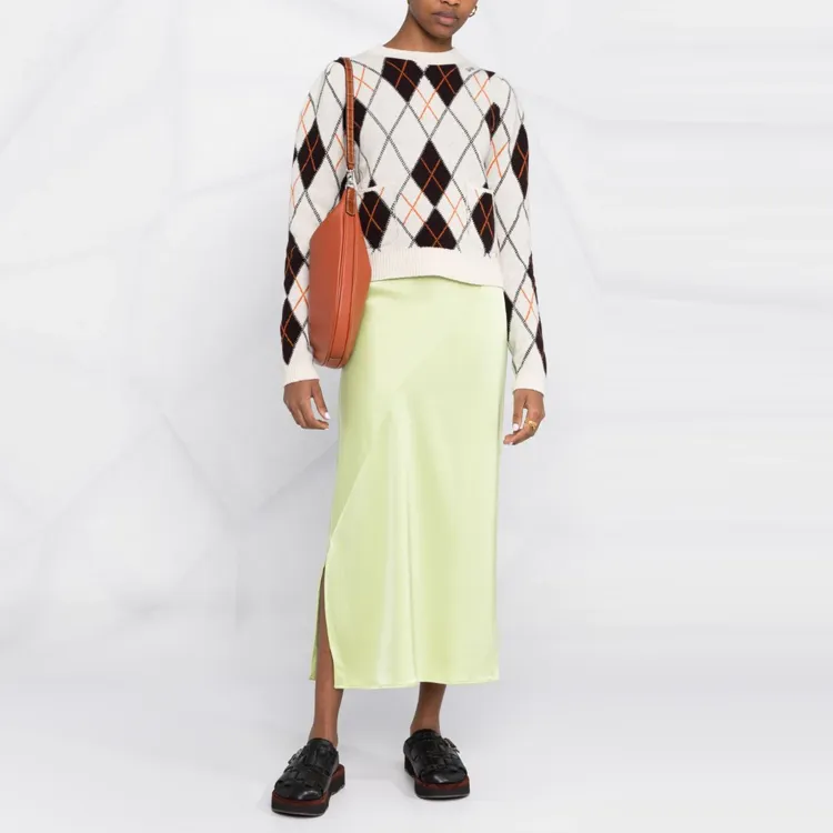 GANNI FW21 Fitted Sweater Women's White-1