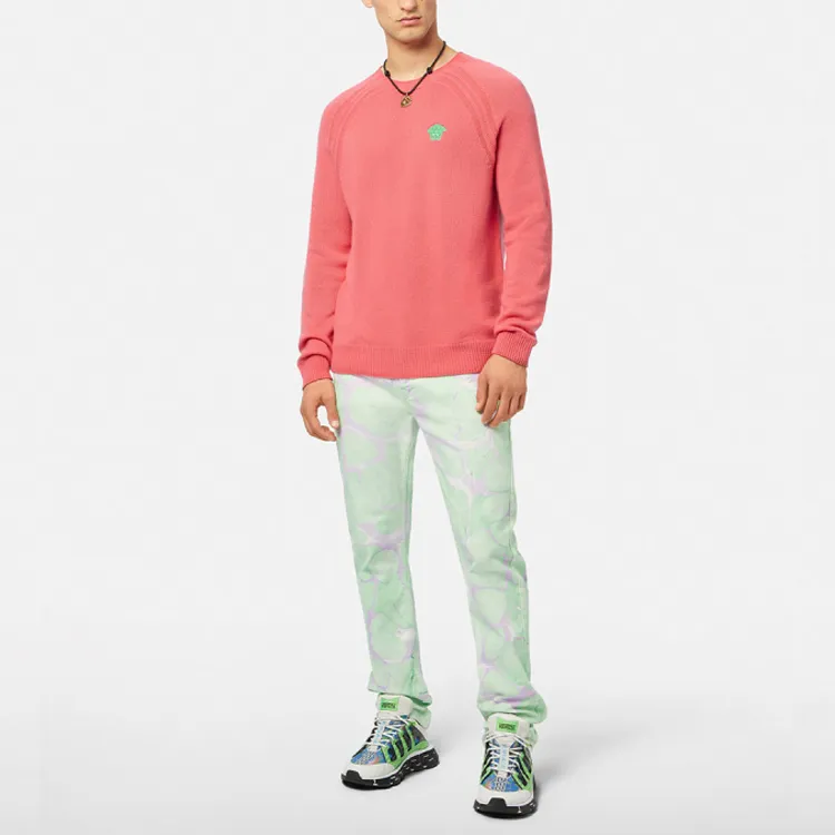 VERSACE Cashmere Sweaters Men Pink-2