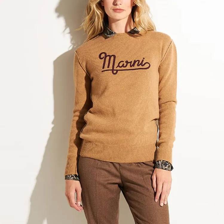 MARNI FW21 Loose Fit Sweater Women's Brown-1