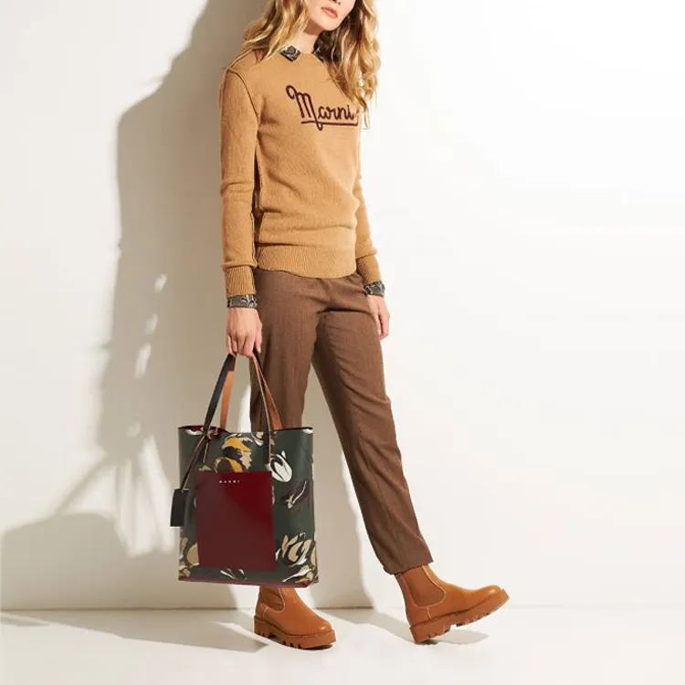 MARNI FW21 Loose Fit Sweater Women's Brown-3