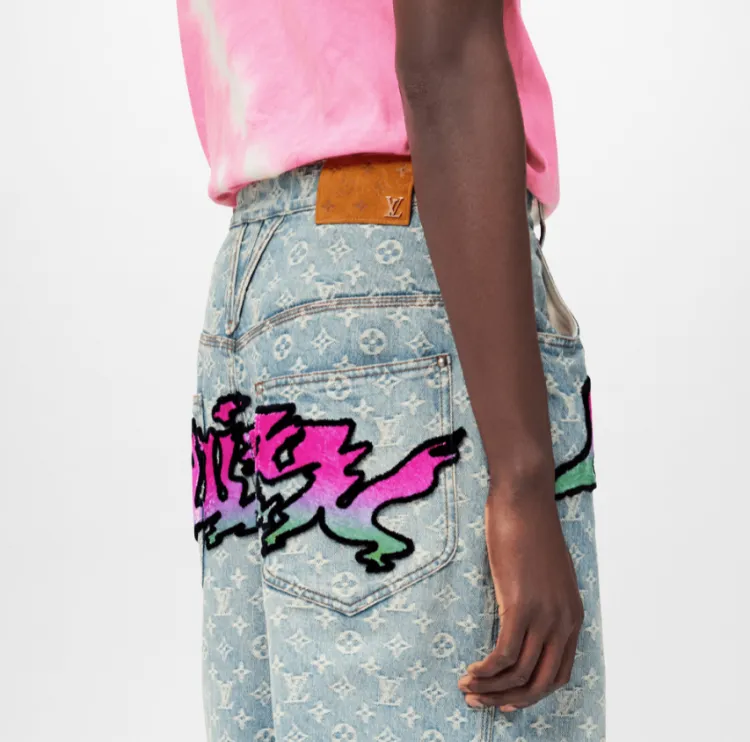 LOUIS VUITTON Baggy Denim Pants - Cheap Rcj Jordan Outlet