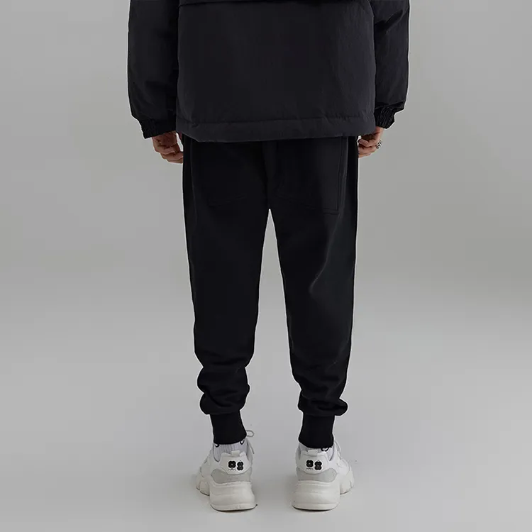 RICKYOUNG Cargo Pants Thickened Sports Pants Unisex Black-3