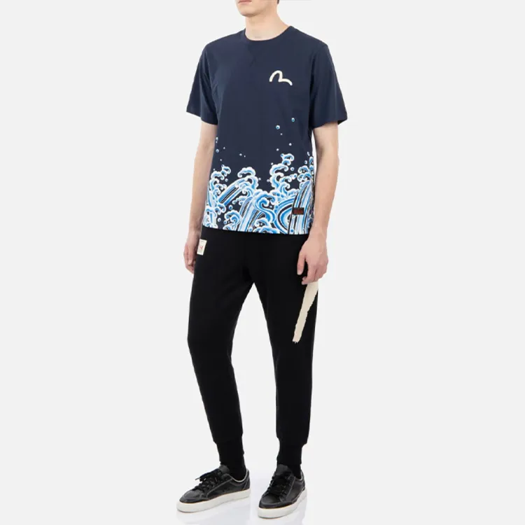 EVISU T Shirts Men Dark Blue-2