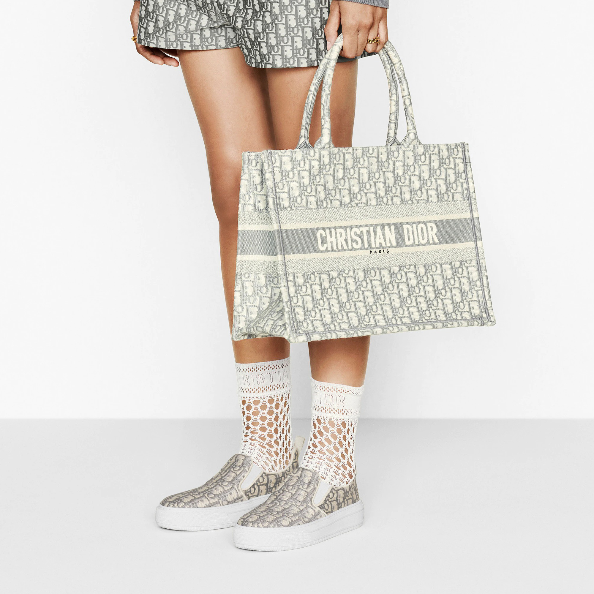 dior ミッツァ Dior Blue Oblique Jacquard Saddle Bag with Bandoulière Strap