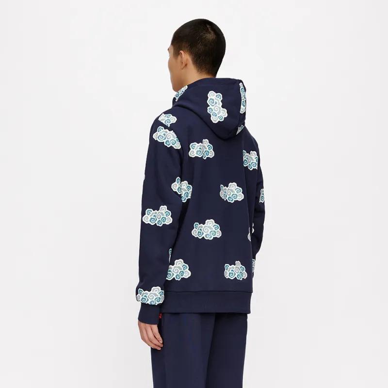 CLOT Hooded Loose Fit Regular Sweatshirt Unisex Navy Blue-3