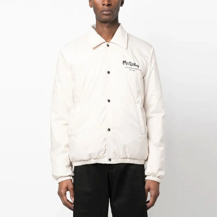 Alexander McQueen Logo Printed Bomber Jacket-1