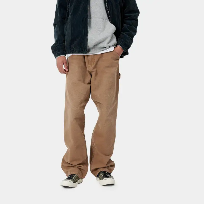 Carhartt WIP Single Knee Dearborn Canvas 12oz Relaxed Straight Fit Pants-3