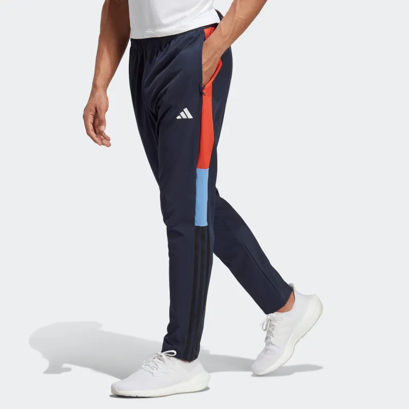 Adidas Colorblock Knitted Sweatpants Men Legend Ink-3