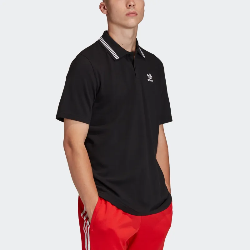 Adidas Originals Trefoil Polo Shirts Men Black-3