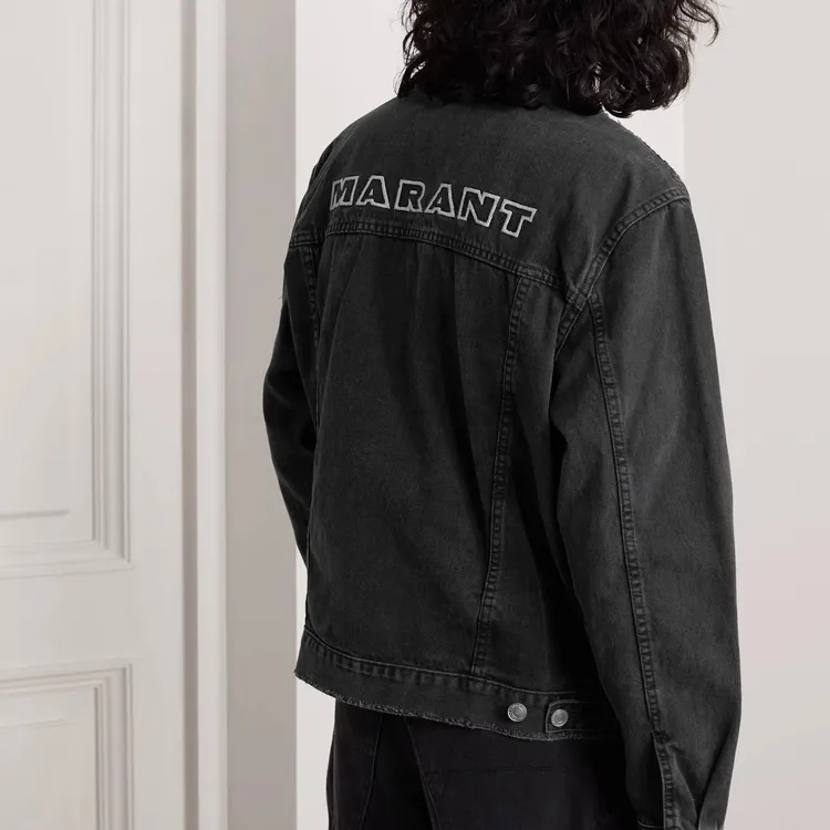 ISABEL MARANT Denim Jackets Men Black-2