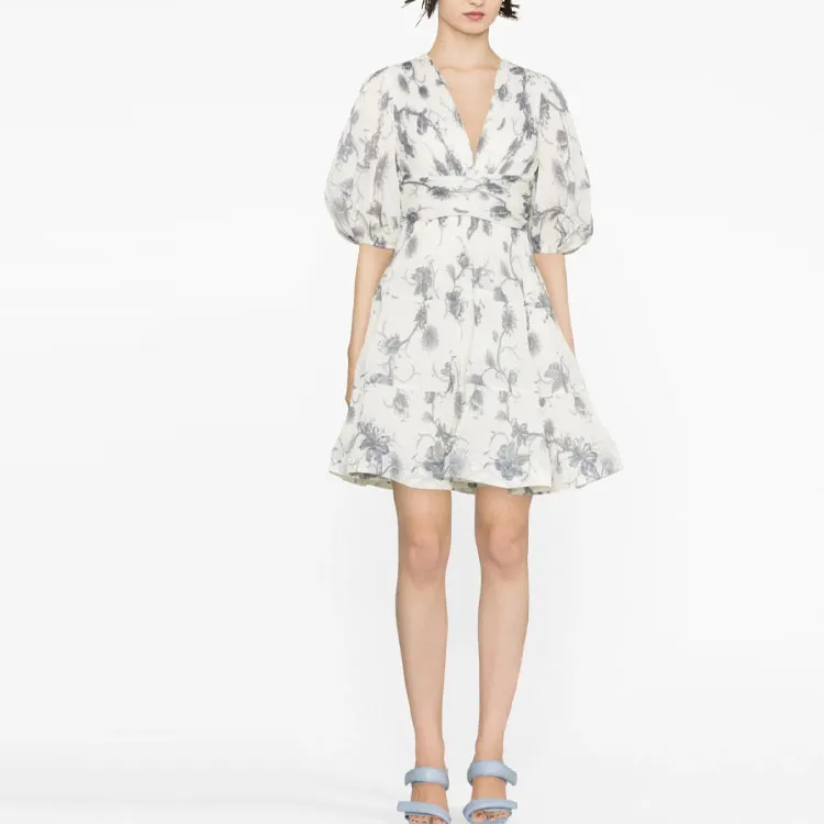 Zimmermann Short-Sleeved Dresses Women's White-1