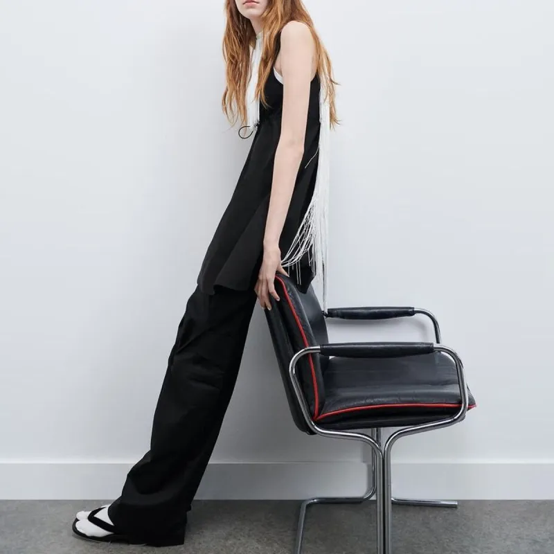 ZARA Slip Dresses Women's Black-2