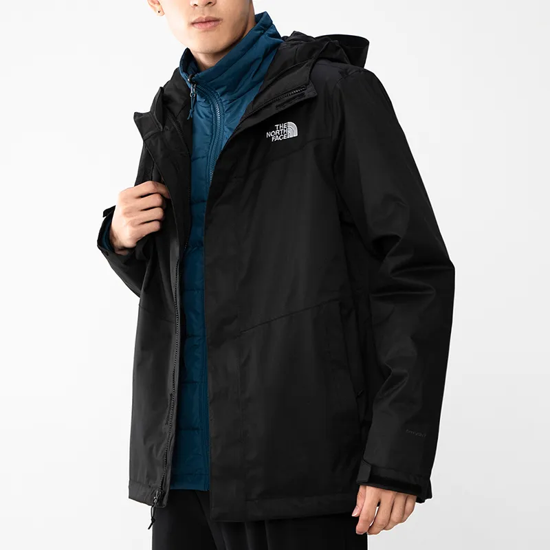 THE NORTH FACE Outdoor Hiking Water Resistant Windproof Breathable Wear Resistant Warm Windbreaker Jacket Men's Black-5