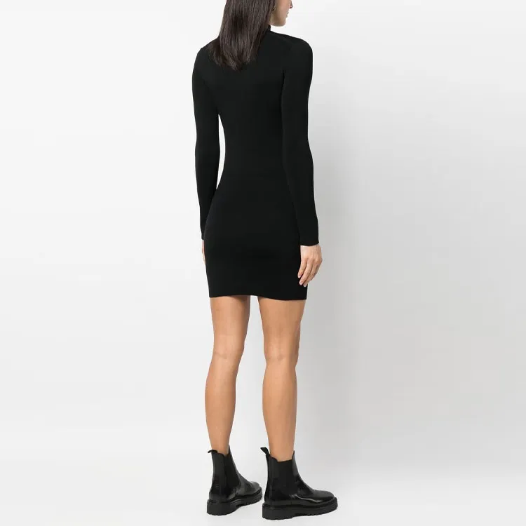 Calvin Klein Long-Sleeved Dresses Women's Black-1