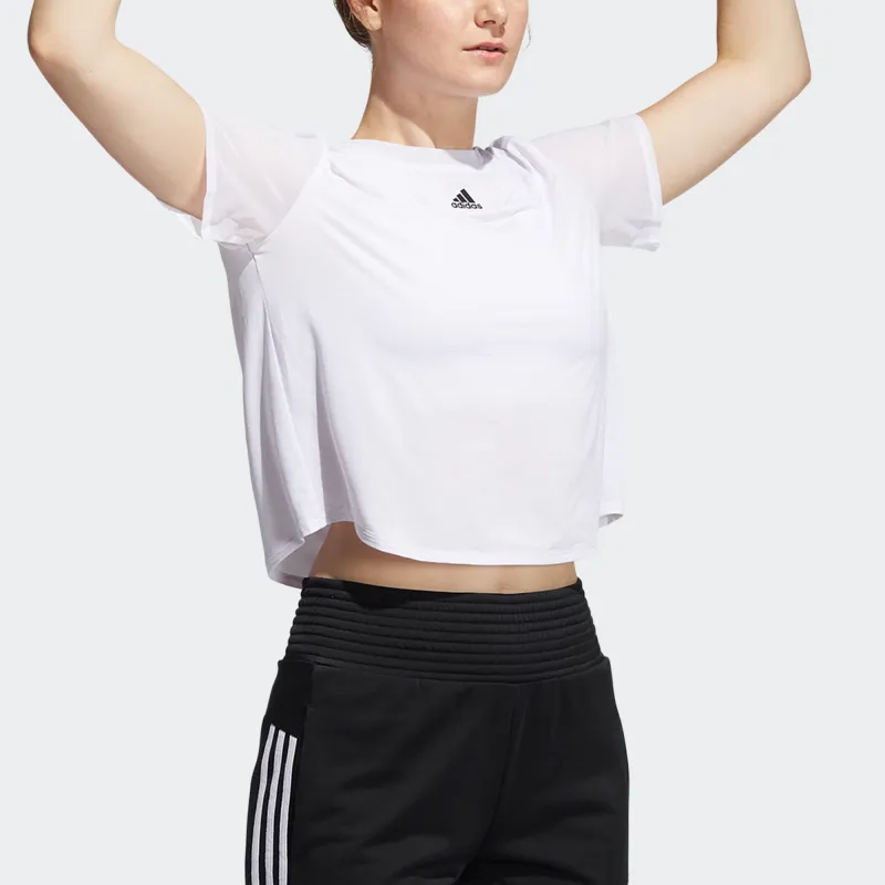 Adidas Crop Tops Women's White-3