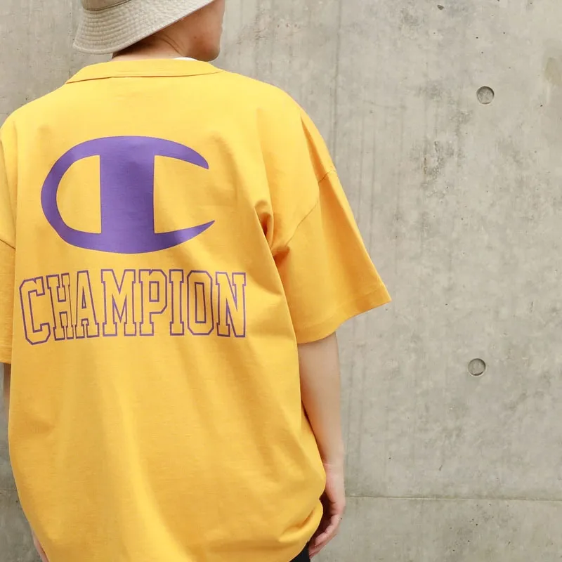 Champion SS21 Straight T Shirt Japan Version Unisex Ginger Yellow-3