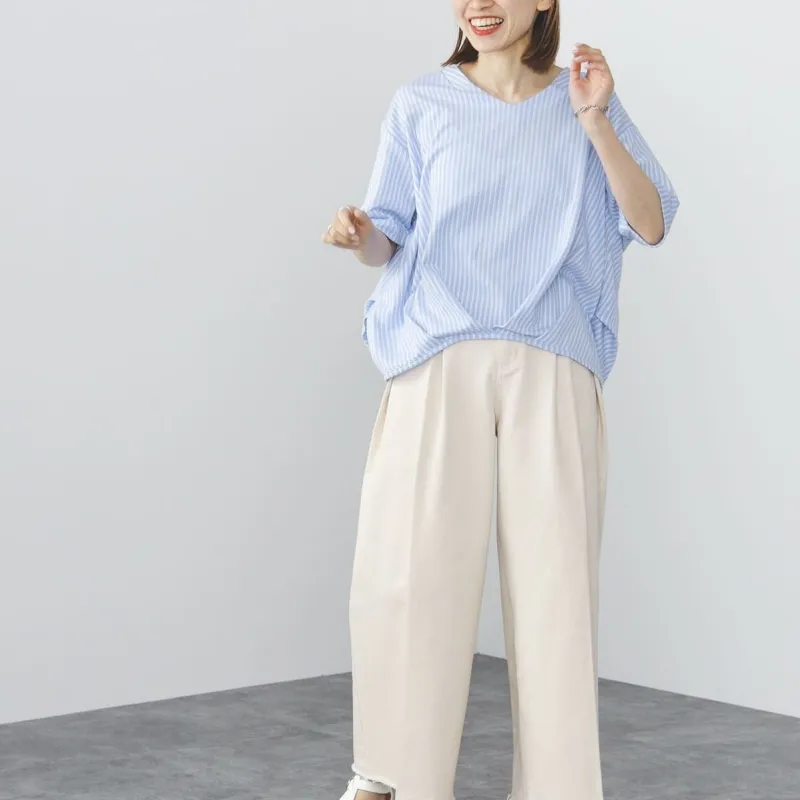 Beams Shirts Women's Sax Blue-3