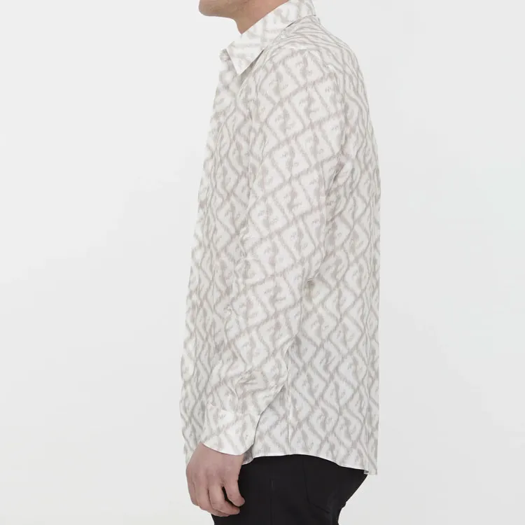 FENDI Shirts Men Beige-4